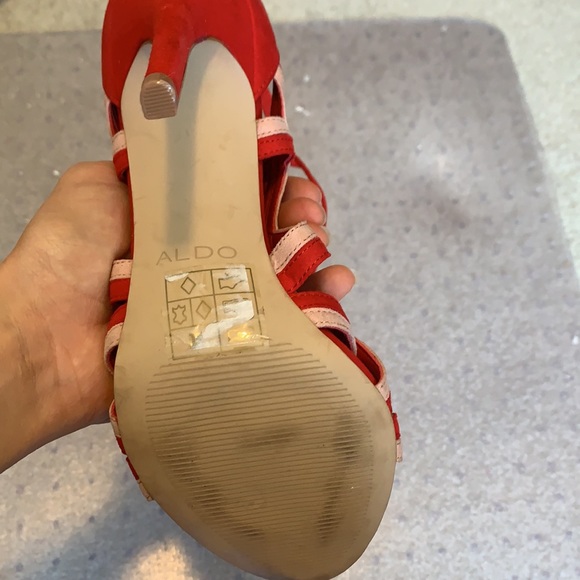 New Aldo red sexy red and pink high heels - Picture 4 of 5
